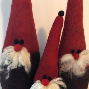 Gnomes Holiday Christmas 100% Wool Dolls Decorations ~ Garnet Hill